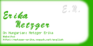 erika metzger business card